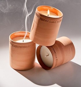 Decorative Wooden Base Candle Bowl For Home Wedding Festive Stylish Dough Candle Container For Tabletop Restaurants & Cafes - Product Image 3