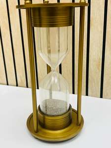 Reloj de Arena de Aluminio Chapado en Oro de 8'' con Diseño 3D de Ángel Animal |   Pie Decorativo de Mesa de Estilo Vintage para Graduación (Otto 1869) - Product Image 3