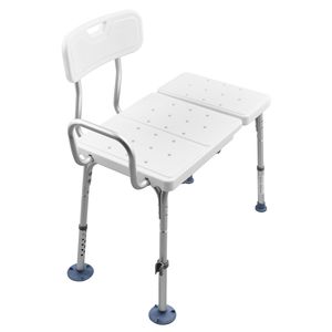 Heavy Duty 400 Lbs Capacity Shower Chair Arm Tub Transfer Bench for Bathtub Adjustable Height <b>Backrest</b> Bathroom Safety Equipment - Product Image 1