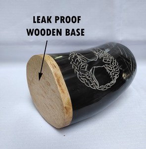 Jarra de cuerno artesanal de la cultura vikinga, jarra de cuerno vikinga hecha en India, cuerno natural para beber hidromiel y cerveza. - Product Image 6