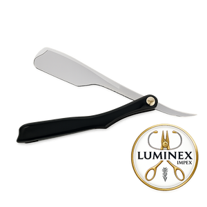 Navaja de Afeitar Recta Vintage Luminex Impex con Mango de Concha de Abulón y Acero al Carbono, Lista para Usar en Barberías y Salones - Product Image 5