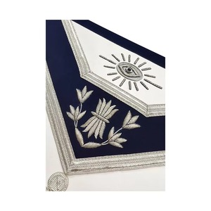 ผ้ากันเปื้อนเมสันพรีเมียม รุ่น Grand Master Blue Lodge ผ้ากำมะหยี่ลายชาติพันธุ์ สีตามสั่งตามความต้องการ MAP-0014 - Product Image 6