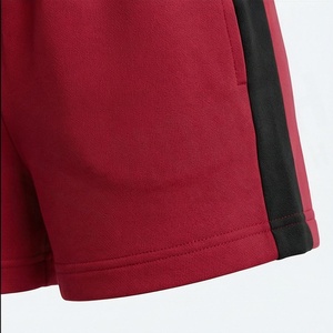 Conjunto Deportivo Rojo de 2 Piezas para Mujer, Camiseta de Manga Corta y Pantalones Cortos por Encima de la Rodilla, Cuello Redondo Estampado, Ropa Deportiva Transpirable de Poliéster - Product Image 6