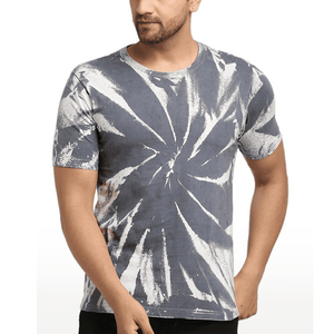 Camiseta de Algodón 100% con Estampado Tie Dye en Espiral, Logotipo Personalizado, Estilo Urbano, Unisex, Informal, para Verano, Venta al Por Mayor - Product Image 5