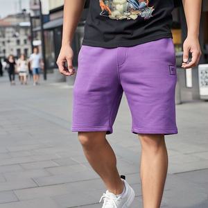 กางเกงขาสั้นผู้ชายกางเกงขาสั้นผู้ชายแบบเรียบตาข่ายลายพื้นสองชั้นสำหรับใส่ออกกำลังกายในฤดูร้อน - Product Image 2