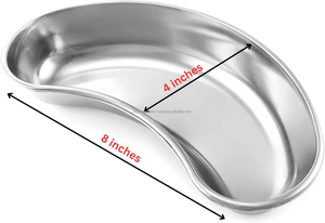 Bac réniforme en acier inoxydable de 8 pouces, bassin d'émése, bol chirurgical polyvalent, manuel, certifié CE ISO, autoclavable, réutilisable, OEM ODM - Product Image 6