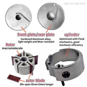 Random Orbital Sanders 12,000RPM Central-Vacuum 5mm&3/16" (5) 6 Disc Rotary Vane Motor Air <b>Tools</b> for Car Air Sander OBS-103A-C6 - Product Image 3