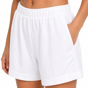Ensemble décontracté deux pièces pour femme : Polo et short à manches courtes, tenue d'été en coton doux, ensemble assorti pour femme - Product Image 5