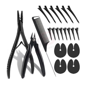 Kit de pinces à extensions de cheveux professionnelles en acier inoxydable personnalisées de haute qualité, fixation solide, pour usage commercial, vente en gros - Product Image 3