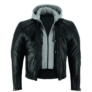 Blouson en cuir grande taille pour homme, haute qualité, nouvelle collection, coupe-vent, fermeture éclair, respirant, pour moto et course automobile - Product Image 2