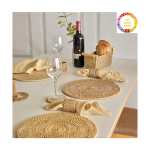 Salvamanteles de Ratán Ecológico para una Vida Sostenible |   Decoración de Mesa Tejida Natural |   Proveedor al por Mayor - Product Image 1