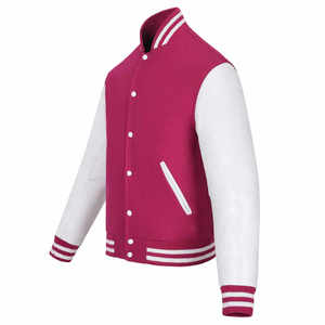 Chaqueta Varsity Corta de Béisbol para Hombre, con Mangas de Cuero y Logotipo Personalizado del Fabricante OEM, Bordado Negro, para Parejas, Estilo Universitario - Product Image 3