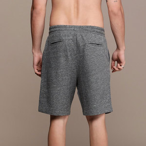 Shorts Bermuda en Coton Gris pour Homme avec Cordon de Serrage, Couleur Unie, Taille Mi-Haute, Tricoté, Respirant - Product Image 4