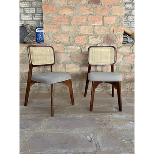 Modern Minimalist <b>Dining</b> <b>Table</b> Set with Marble <b>Top</b> & Solid Wood Upholstered Chairs for Home & Café rattan chairs - Product Image 4