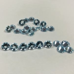 Haute qualité naturel 4mm bleu ciel topaze à facettes ronde brillante pierre précieuse pour la fabrication de bijoux fabricant de pierres semi-précieuses - Product Image 2