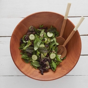 Ensemble de bols en bois sculptés à la main, écologiques, en bois massif, de qualité supérieure, pour salades, soupes, riz, collations et table à manger. - Product Image 2