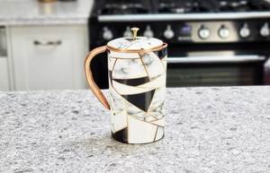 Vintage Pitcher With Green Speckled Glaze And Handle For Dining Use - Product Image 5