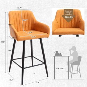 Set di 2 sedie da pranzo, eleganti sgabelli da bar per comfort ed eleganza - Product Image 4