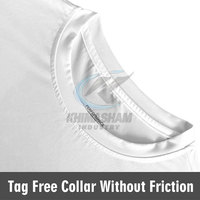 Camiseta de Hombre de Poliéster/Algodón de Color Sólido Personalizado, Cómoda, Talla Grande, Informal, Transpirable, Ecológica, de Alta Calidad, 220g, Holgada