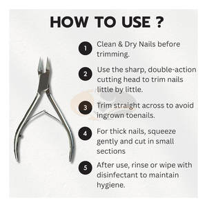 Coupe-ongles pour bébé en acier inoxydable de qualité chirurgicale, coupe de précision, lames à double action, ouverture large, ergonomique et compact - Product Image 5