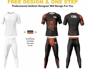 Conjunto de Compresión de Manga Larga con Impresión por Sublimación sin Costuras, Ropa Deportiva Transpirable de Primera Calidad, Rashguard y Leggings para MMA - Product Image 2