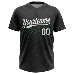 Camiseta de Béisbol Personalizada con Degradado Azul, Impresión Sublimada, Manga Corta, Cierre de Botones, Unisex, Transpirable, 420g, 100% Poliéster - Product Image 3