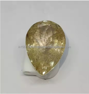 Cuarzo rutilado dorado Calidad superior Tamaño 27X16X9 MM Peso 25 Ct Lote de piedras preciosas sueltas cortadas para hacer joyas hechas a mano - Product Image 1