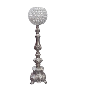 Support de bougeoir plaqué argent cristal brillant pour décorations de table nouveauté bougeoir fait main pour la décoration de mariage - Product Image 4