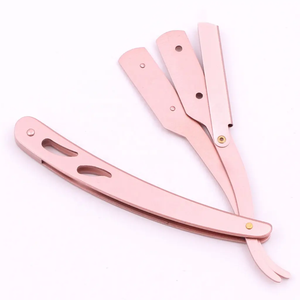 Navaja de Afeitar Profesional de Acero Inoxidable para Mujer, Tipo Barbero, con Bloqueo Giratorio, Hoja de un Solo Filo, Plegable, de Alta Seguridad, Superventas - Product Image 1