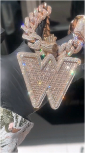 Colgante Personalizado con Letra de Nombre en Moissanita VVS, Estilo Hip Hop, Chapado en Plata 925, con Diamantes Baguette 3D, Cadena con Colgante para Hombre, Joyería Fina - Product Image 6