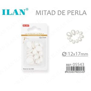 Mezza Perla Ilan 12x17mm in Materiale ABS per Perline da Abbigliamento - Product Image 3