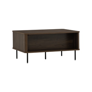 Midcentury Modern Durable Sliding Door <b>Coffee</b> <b>Table</b> in <b>Walnut</b> Finish for Living Room Furniture and Hospitality - Product Image 4