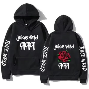 Juice Wrd 999 Sweat à capuche unisexe en coton blanc, imprimé motif animal, coupe classique, style Hip Hop, avec poche avant, pour l'été, en molleton - Product Image 2