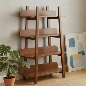 Modern Wooden Ladder Bookshelf For Living Room Bedroom Office Plant Stand Decorative Storage Display <b>Rack</b> Home Furniture - Product Image 1