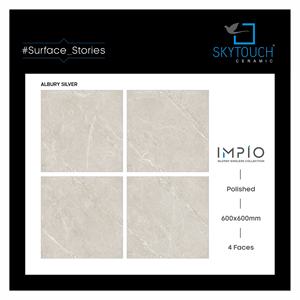 Collection Impio par Skytouch Céramique Carreaux émaillés polis 600 X 600 mm pour les pièces et le salon - Product Image 2