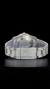 Customized Unisex Luxury Wrist <b>Watch</b> Full Iced out <b>Black</b> Dial Hip Hop Style with Moissanite Diamond New Arrival - Product Image 5