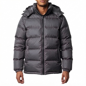 Men's Hooded Down <b>Coat</b> 90% Down Puffer Jacket Full Zip Quilted Winter Outerwear Plus Size Casual Unisex <b>Warmer</b> - Product Image 4