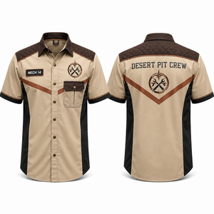 เสื้อทีมแข่งมอเตอร์ไซค์แบบสั่งทำพิเศษ แขนสั้น คอปก ติดกระดุม ชุดแข่งรถ ชุดยูนิฟอร์มสำหรับวันแข่งขัน - Product Image 4