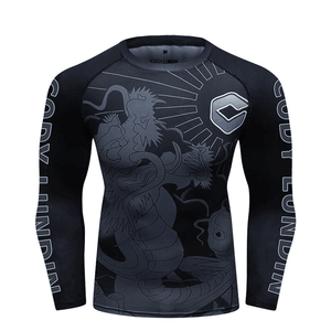 High Quality Long Sleeve Rash Guard for <b>Men</b>-100% Cotton Quick Dry Breathable Crew Neck All Seasons Custom Logo - Product Image 6
