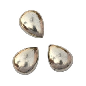 Superventas 12x16mm forma de pera suave cabujón de cuarzo plateado Natural piedras preciosas sueltas Fabricación de joyas piedra de pirita lisa - Product Image 1