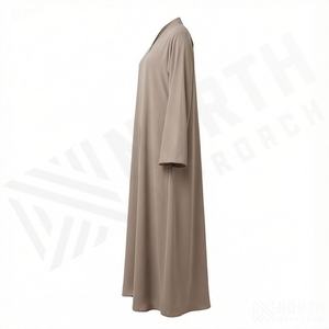 Abaya Musulmana Informal Hecha a Mano para Mujer, Estilo Modesto, Vestido Largo Islámico, Diseño Lavable, Abayas con Color Personalizado - Product Image 3
