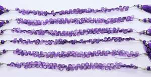 Cuentas de Amatista Africana AAA en Forma de Corazón Facetado, 5-5.5 MM, Gema de Amatista Morada, Cuentas de Corazón de Amatista de 7 Pulgadas para Joyería - Product Image 6