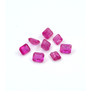 Rubis naturels de Bangkok, octogones calibrés 4x5mm, pierres précieuses de rubis naturelles facettées pour la fabrication de bijoux, prêtes à l'emploi - Product Image 3