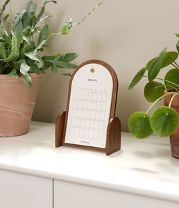 Calendario de Escritorio de Madera Personalizado, Calendario de Mesa Perpetuo de Madera de Lujo, Regalo Corporativo Personalizado - Product Image 6