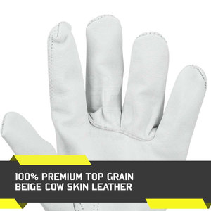 Guantes de Seguridad Industriales de Cuero con Material Resistente al Calor, Costuras Reforzadas y Ajuste Cómodo para Trabajos Pesados - Product Image 2