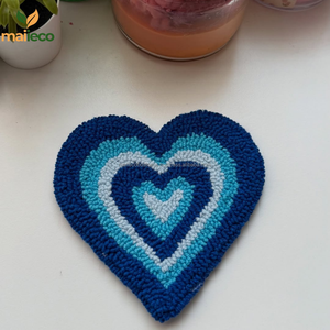 Sous-verres mignons faits à la main pour la Saint-Valentin avec motif en point d'aiguille, sous-verres à tasse en point d'aiguille - Product Image 2