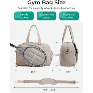 Bolsa Deportiva Multifuncional – Tenis, Bádminton, Pickleball con Compartimento para Portátil y Logotipo Personalizado - Product Image 6