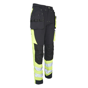 Pantalon cargo haute visibilité pour homme, vêtement de sécurité, pantalon réfléchissant avec cordon de serrage, salopette haute visibilité pour la route - Product Image 2