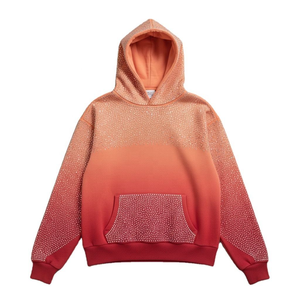 เสื้อฮู้ดดี้ผู้ชาย ปักลายเพชรเต็มตัว ผ้าฝ้าย บลิงค์ โอเวอร์ไซส์ พิมพ์ลายตามสั่ง ผู้ผลิตเสื้อฮู้ดดี้หนาน้ำหนักมากสำหรับผู้ชาย - Product Image 2