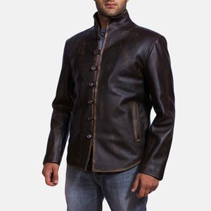 Blouson en cuir moderne pour homme, tendance, élégant, décontracté, style motard, vente en gros, approvisionnement en vrac 2026 - Product Image 1